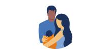 Parents holding a baby