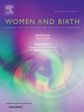 Women and Birth Journal cover